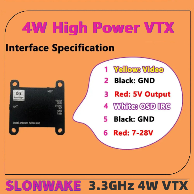 SLONWAKE FPV 3.3G 16CH 4000mW  - Drone Rc Control review and price