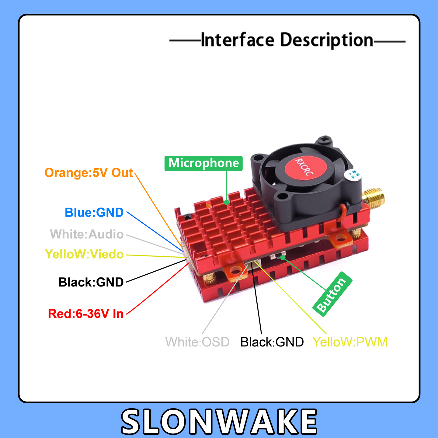 SLONWAKE 5.8G 2W VTX FPV 1800T - Drone Rc Explorer review and price