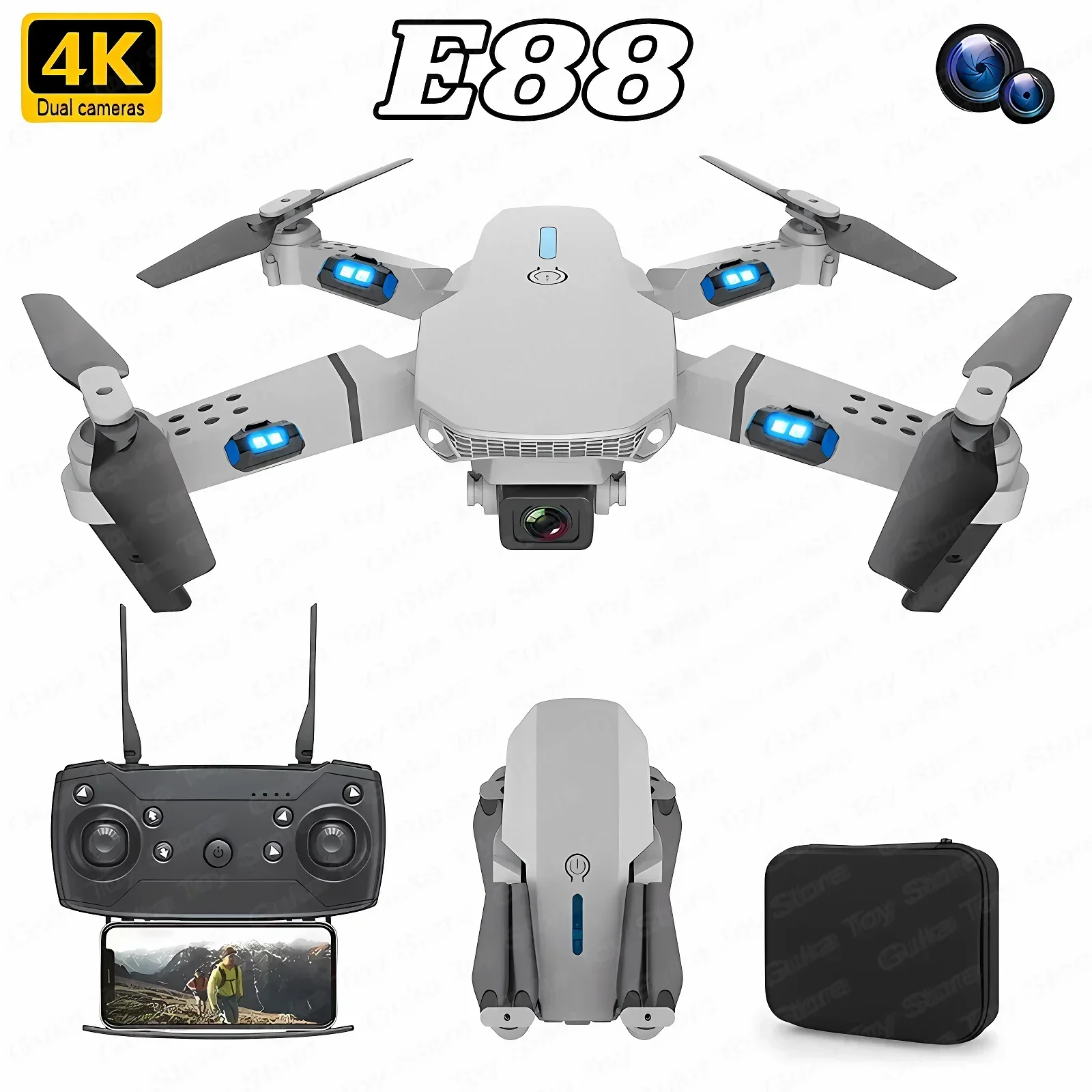 E88 Pro WIFI FPV Drone Wide An - Drone Rc Foldable review and price